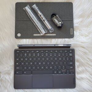 Lenovo Duet 3 Storm Gray Detachable Magnetic Keyboard, Kickstand & Stylus Pen